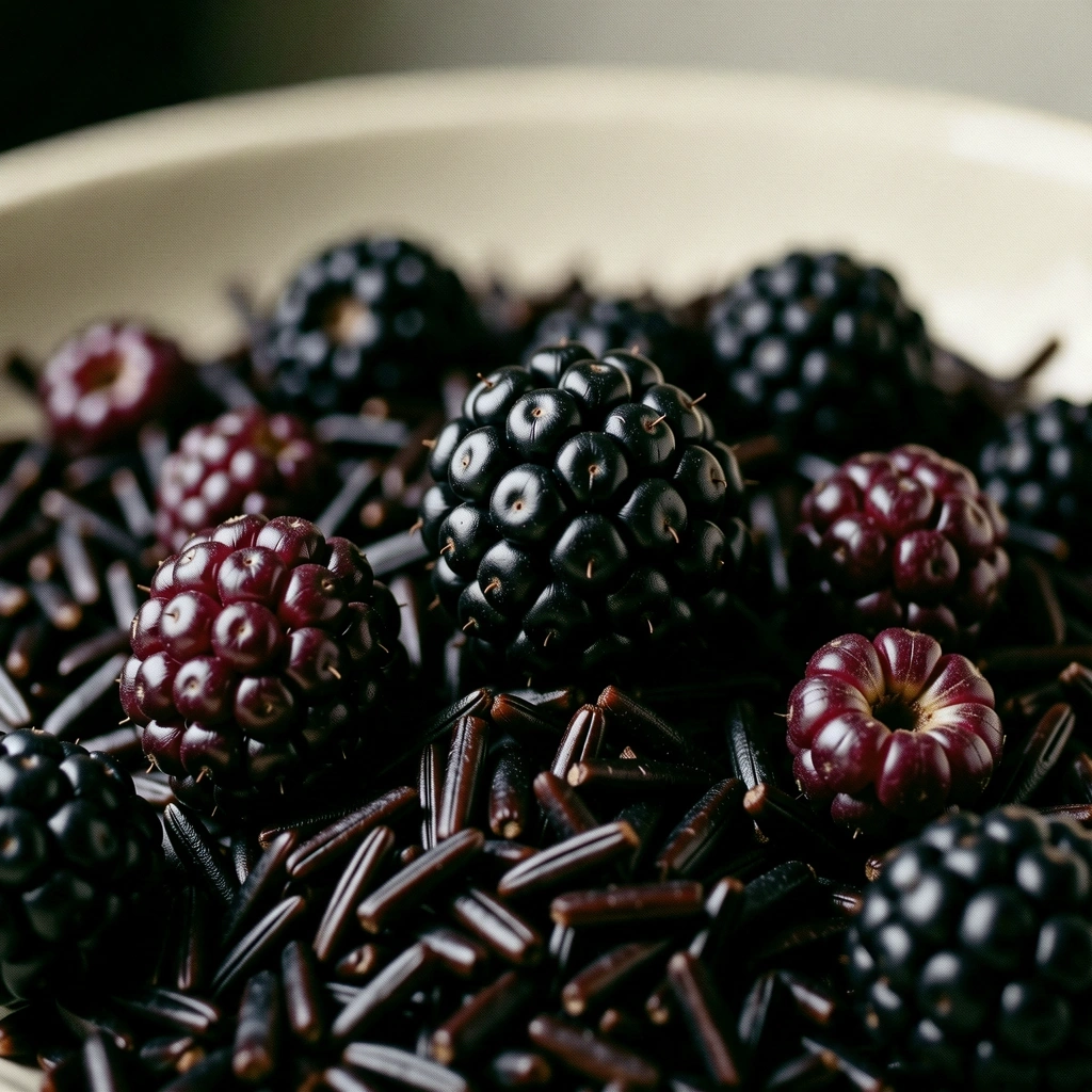 Deep colored nutritional grains and berries