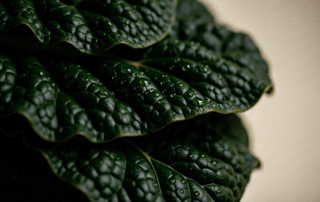 Textured organic greens